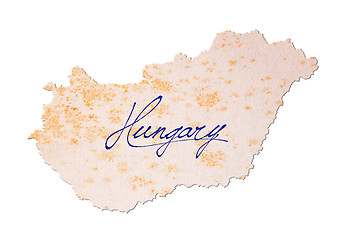Image showing Hungary - Old paper with handwriting