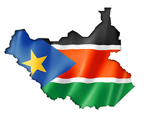 Image showing South Sudan flag map