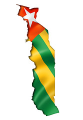 Image showing Togo flag map