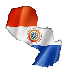 Image showing Paraguayan flag map