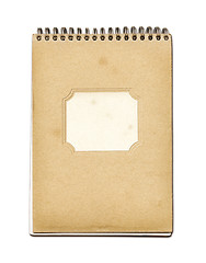 Image showing Grunge spiral close notebook