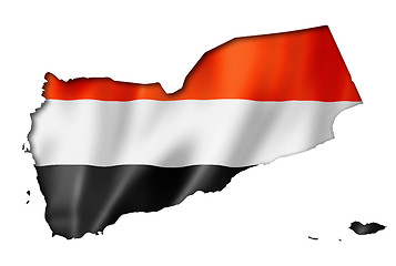 Image showing Yemen flag map