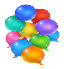 Image showing Group of speech bubbles