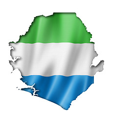 Image showing Sierra Leone flag map