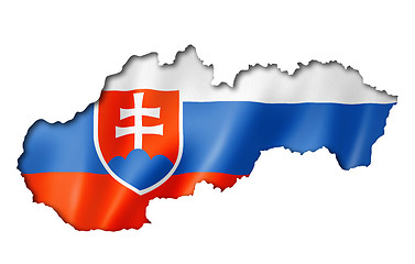 Image showing Slovakian flag map