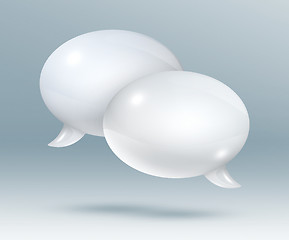 Image showing White speech bubbles