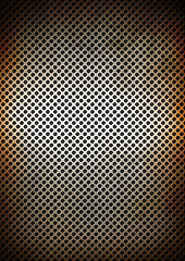 Image showing Silver rusty metal grid background texture