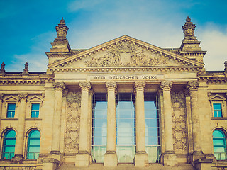 Image showing Retro look Reichstag Berlin