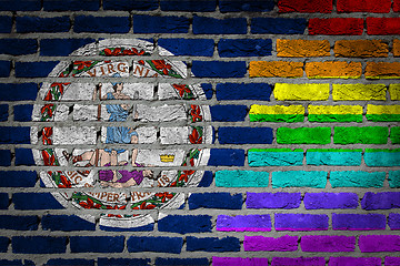 Image showing Dark brick wall - LGBT rights - Virginia