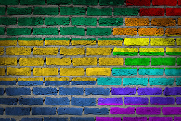 Image showing Dark brick wall - LGBT rights - Gabon