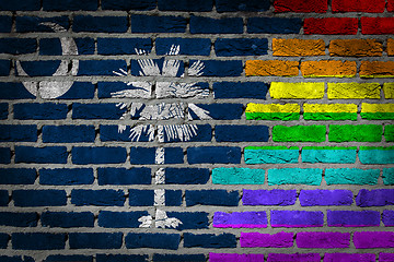 Image showing Dark brick wall - LGBT rights - South Carolina