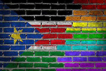 Image showing Dark brick wall - LGBT rights - South Sudan