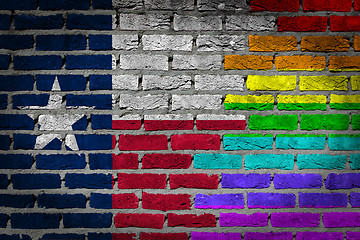 Image showing Dark brick wall - LGBT rights - Texas