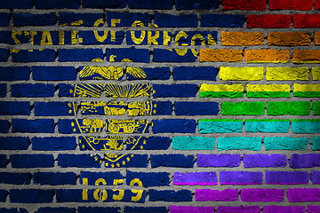 Image showing Dark brick wall - LGBT rights - Oregon