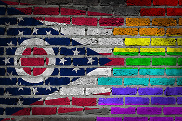 Image showing Dark brick wall - LGBT rights - Ohio