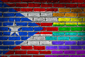 Image showing Dark brick wall - LGBT rights - Puerto Rico