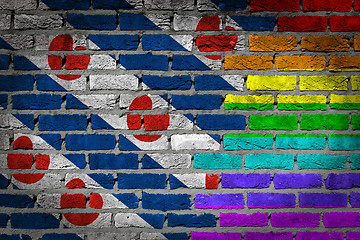 Image showing Dark brick wall - LGBT rights - Friesland