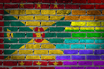 Image showing Dark brick wall - LGBT rights - Grenada