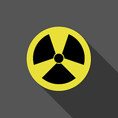 Image showing Flat icon of nuclear danger