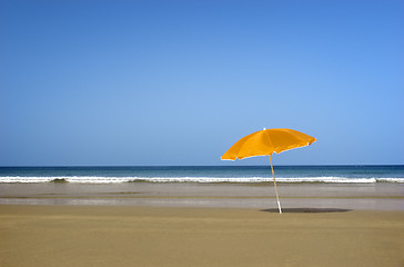 Image showing Orange hat beach