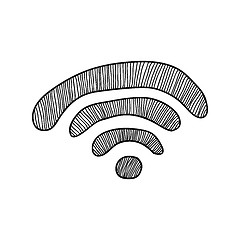 Image showing Wi-Fi doodle sign