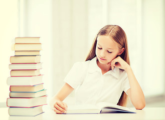 Image showing student girl studying at school