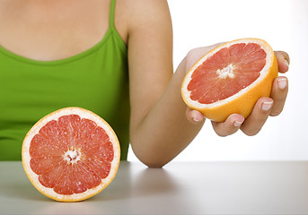 Image showing Red grapefruit