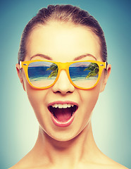 Image showing amazed girl in shades