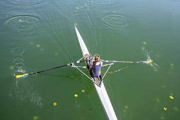 Image showing The woman rower