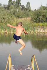 Image showing Jump at summer
