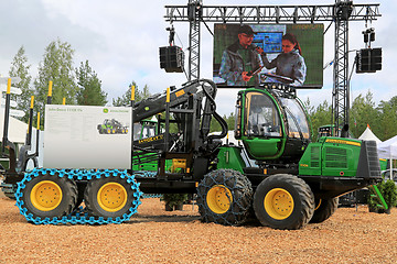 Image showing John Deere Harvester 1110E at FinnMETKO 2014