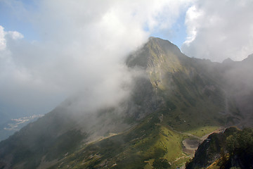 Image showing Mountain in the Caucasus with the cloud in the front.