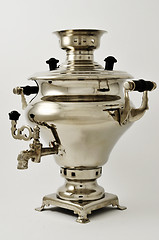 Image showing samovar, traditional russian kettle, on neutral 