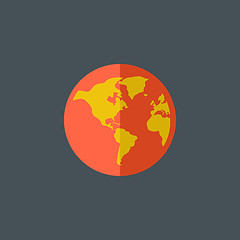 Image showing Globe Flat Icon