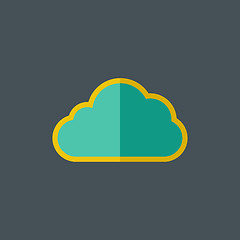 Image showing Cloud Flat Icon