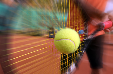 Image showing male tennis player in action