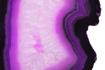 Image showing white and violet agate texture 