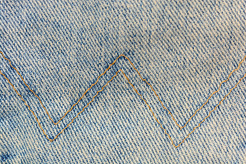 Image showing Blue denim jeans texture, background