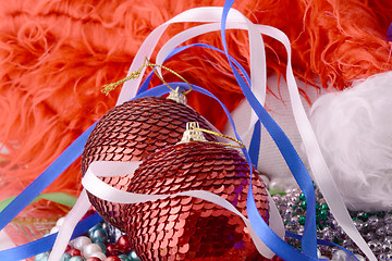 Image showing Christmas balls, new year decoration