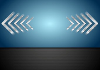 Image showing Corporate bright arrows background