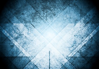 Image showing Grunge abstract blue background