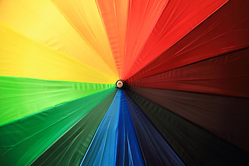 Image showing color parasol as nice rainbow background 