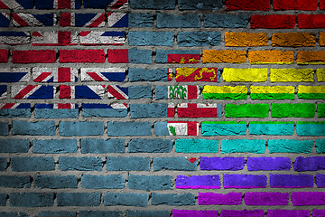 Image showing Dark brick wall - LGBT rights - Fiji