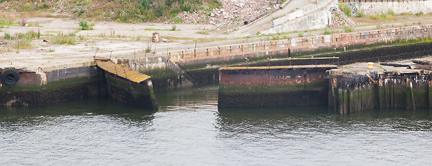 Image showing Old rusty locks in Newcastle Upon Tyne