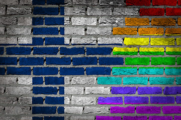 Image showing Dark brick wall - LGBT rights - Finland