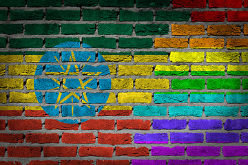 Image showing Dark brick wall - LGBT rights - Ethiopia