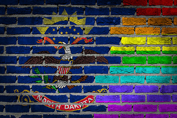 Image showing Dark brick wall - LGBT rights - North Dakota