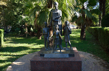 Image showing The monument to the teacher in Sochi