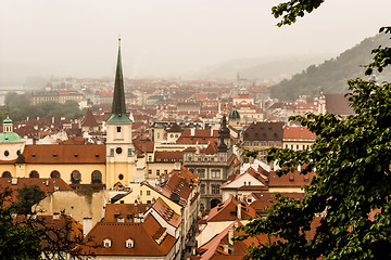 Image showing Fog and Roofs of Prague