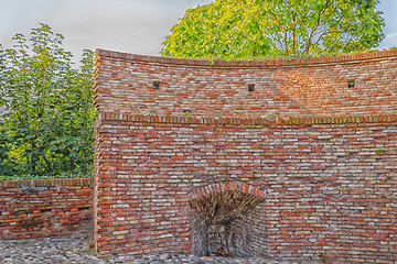 Image showing Medieval brick walls